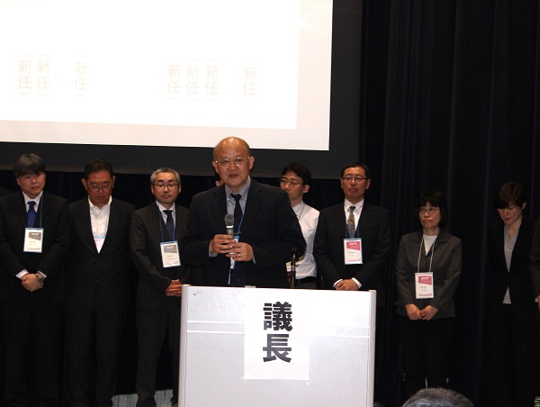就任の挨拶を行う佐々木信也JAST新会長 bmt ベアリング&モーション・テック
