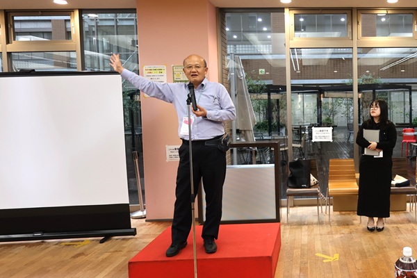 トライボロジー会議2026秋名古屋　挨拶する佐々木会長　bmt　ベアリング＆モーション・テック